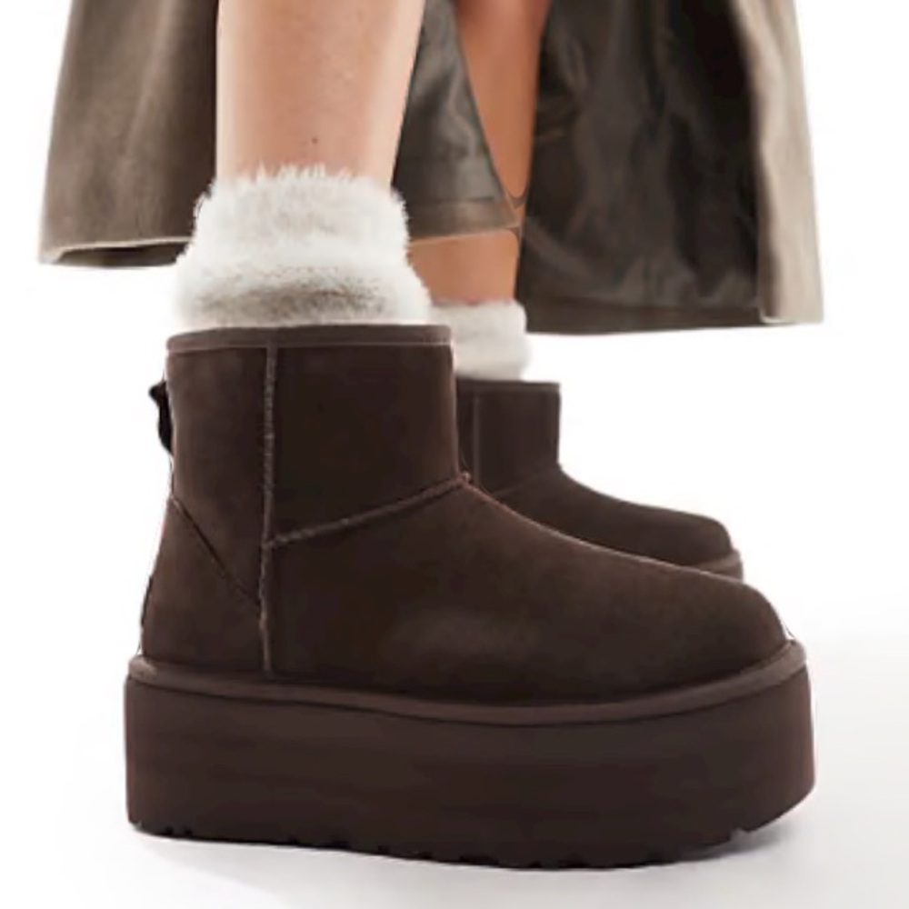UGG Women's Classic Mini Platform Boots in Burnt Cedar